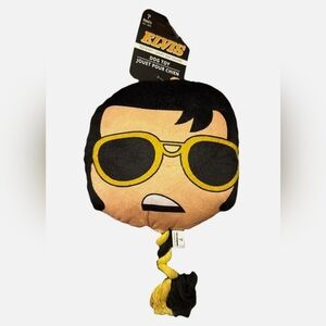 Elvis Preseley Squeaky Dog Toy with Rope
